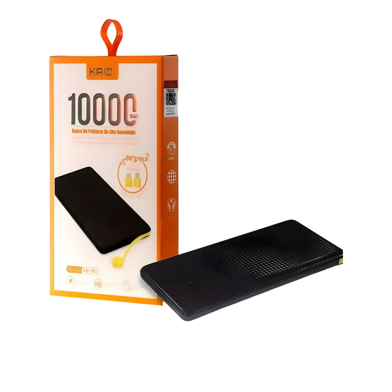 Carregador Power Bank Portátil 10.000 mAh Kaidi KD-951