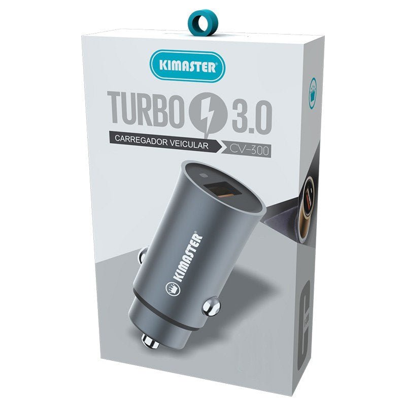 Carregador Veicular Kimaster Universal Turbo CV300 - LETEC | Eletronicos & Imports